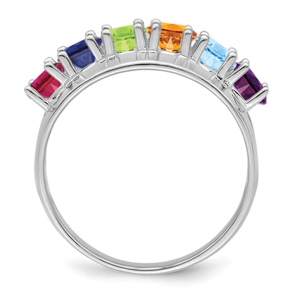 Sterling Silver Rhodium-plated Family Jewelry Mounting