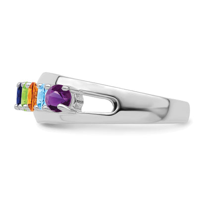 Sterling Silver Rhodium-plated Family Jewelry Mounting