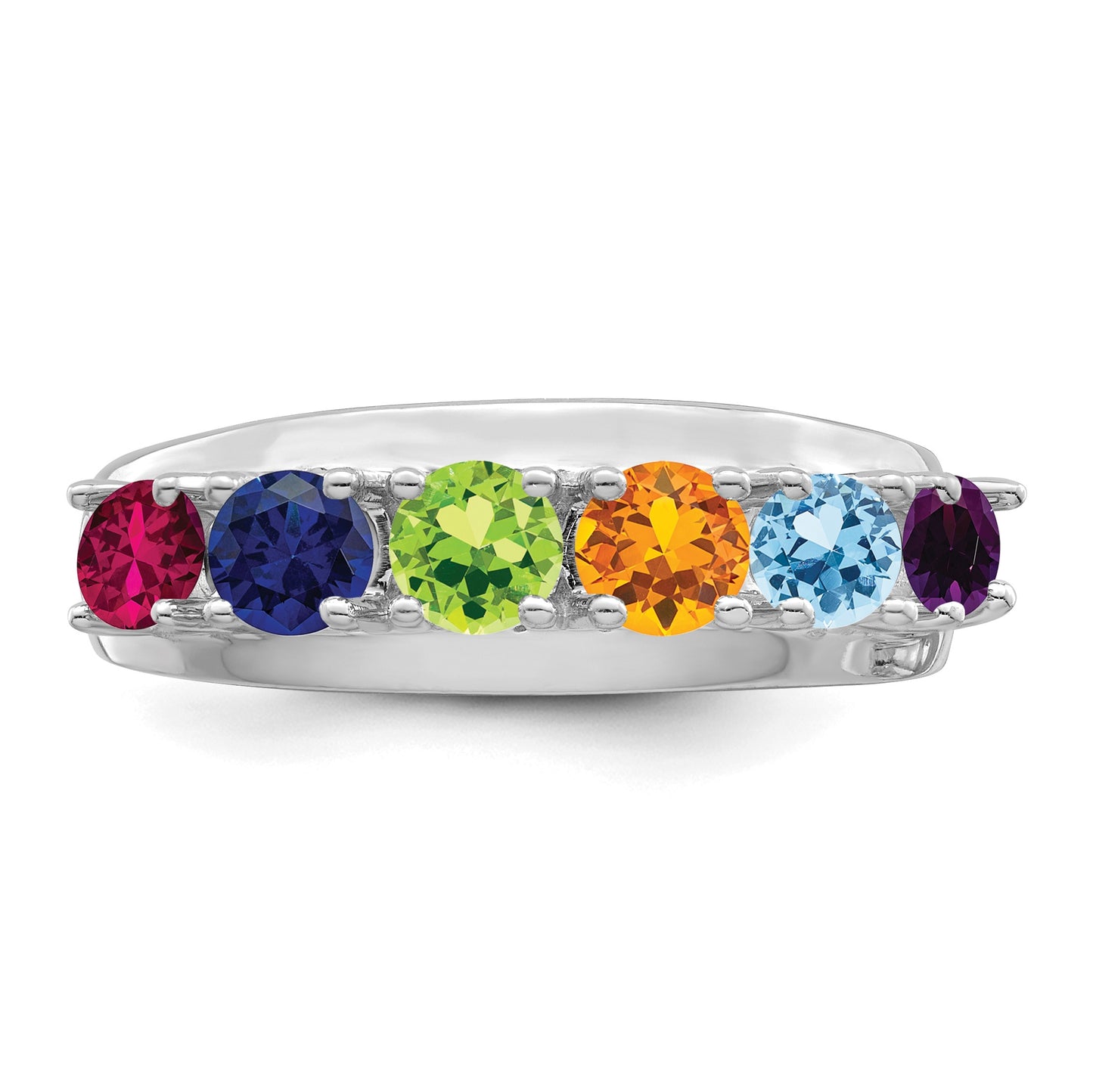 Sterling Silver Rhodium-plated Family Jewelry Mounting