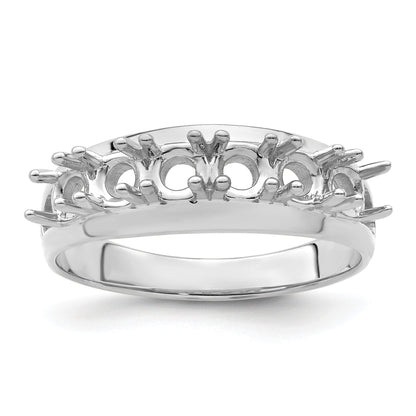 Sterling Silver Rhodium-plated Family Jewelry Mounting