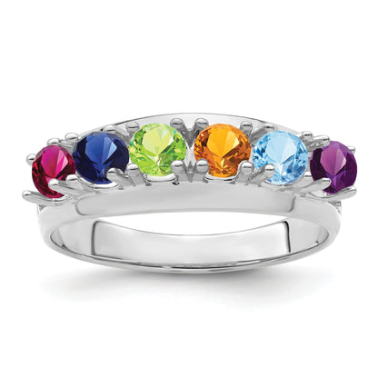 Sterling Silver Rhodium-plated Family Jewelry Mounting