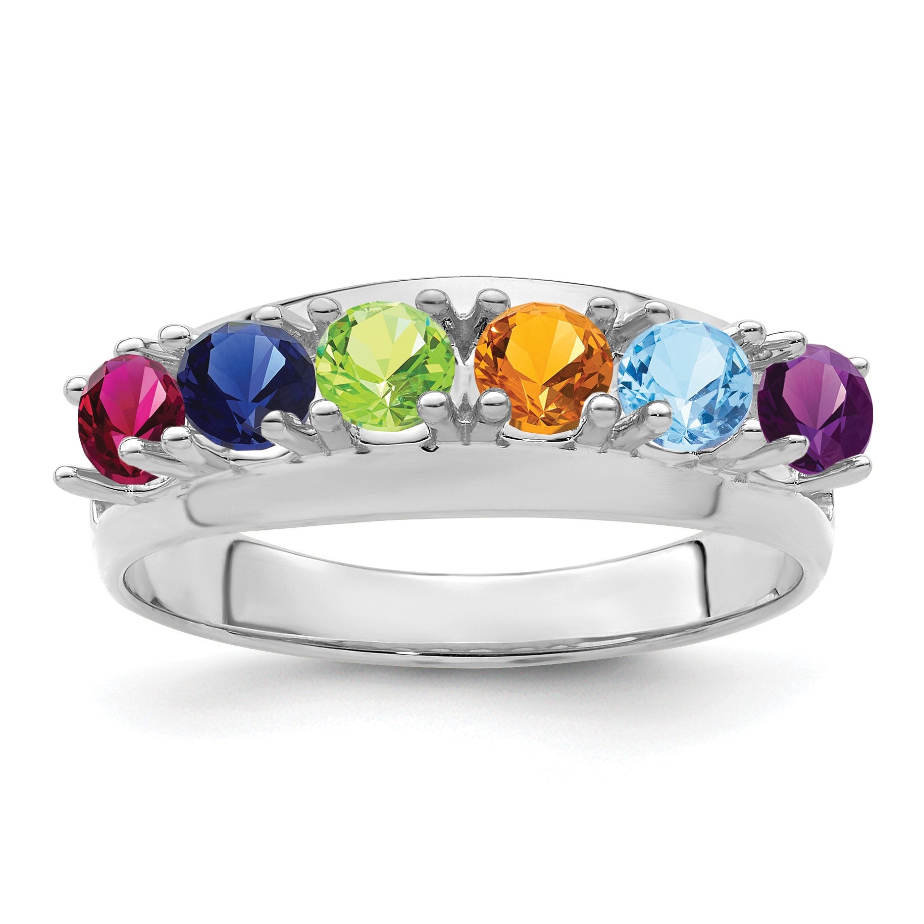 Sterling Silver Rhodium-plated Family Jewelry Mounting
