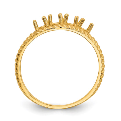 14k Polished 4-Stone Mothers Ring Mounting