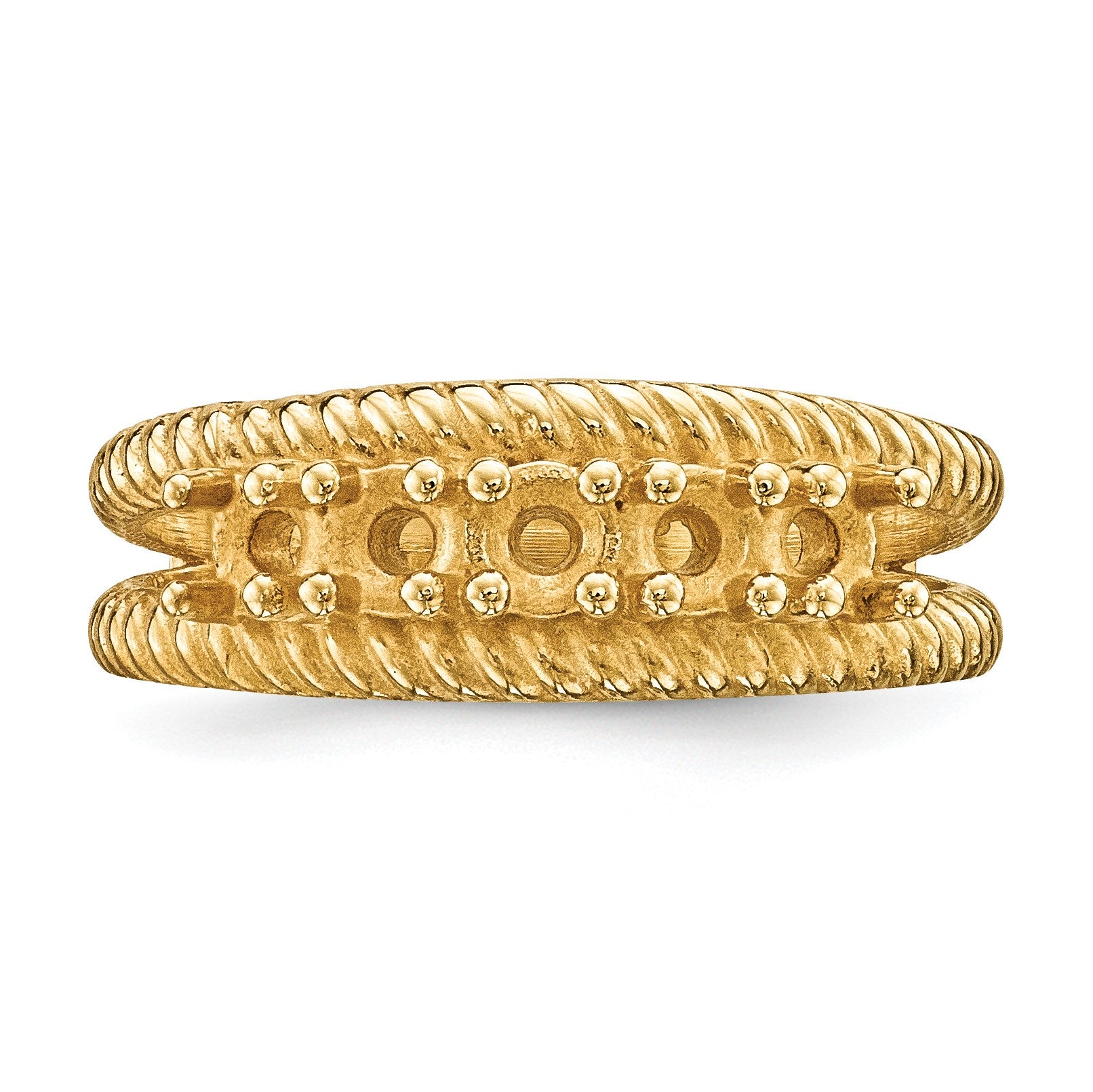 14k Polished 5-Stone Mothers Ring Mounting