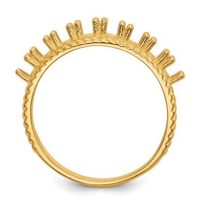 14k Polished 8-Stone Mothers Ring Mounting