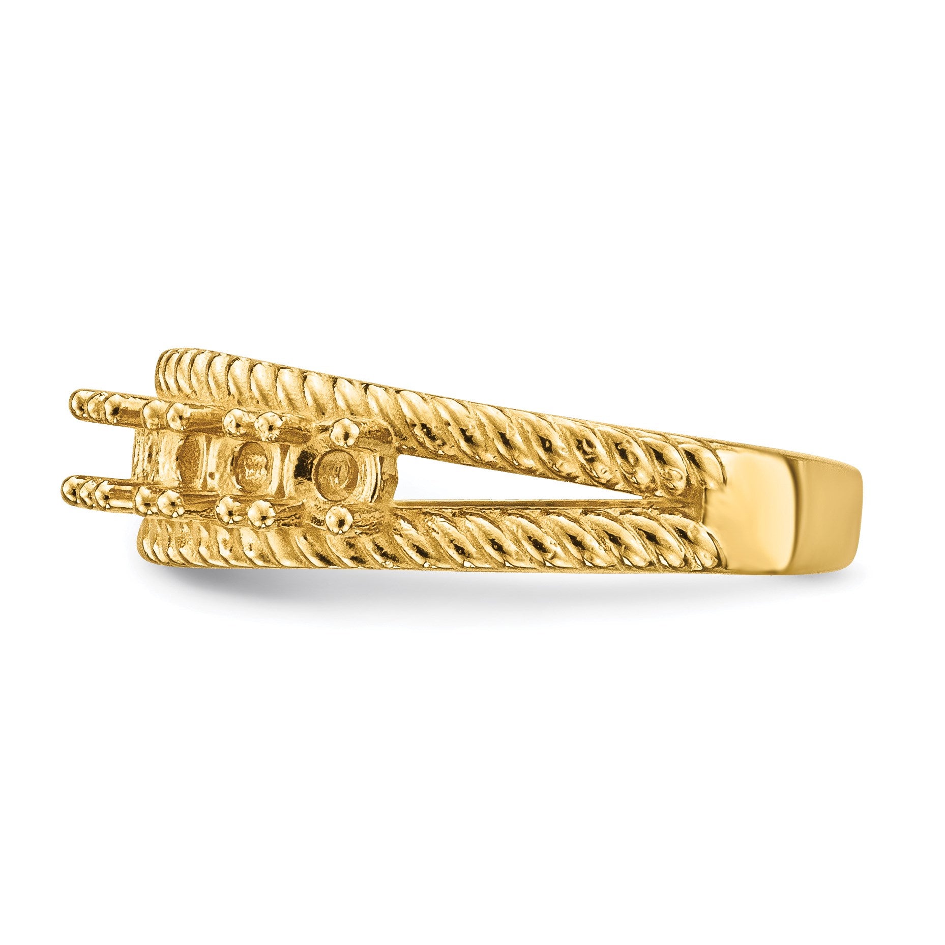 14k Polished 8-Stone Mothers Ring Mounting