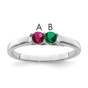 Sterling Silver Rhodium-plated Family Jewelry Mounting