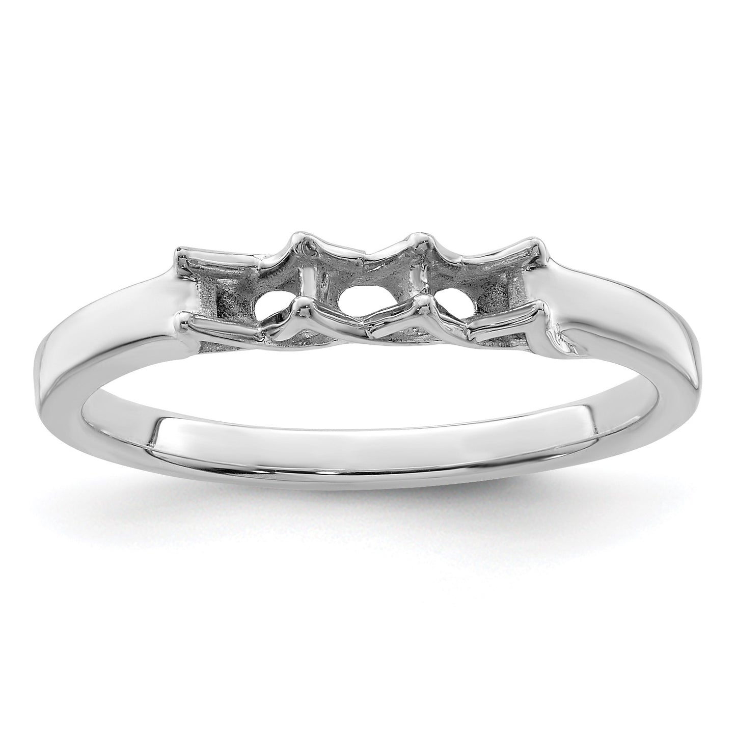 Sterling Silver Rhodium-plated Family Jewelry Mounting