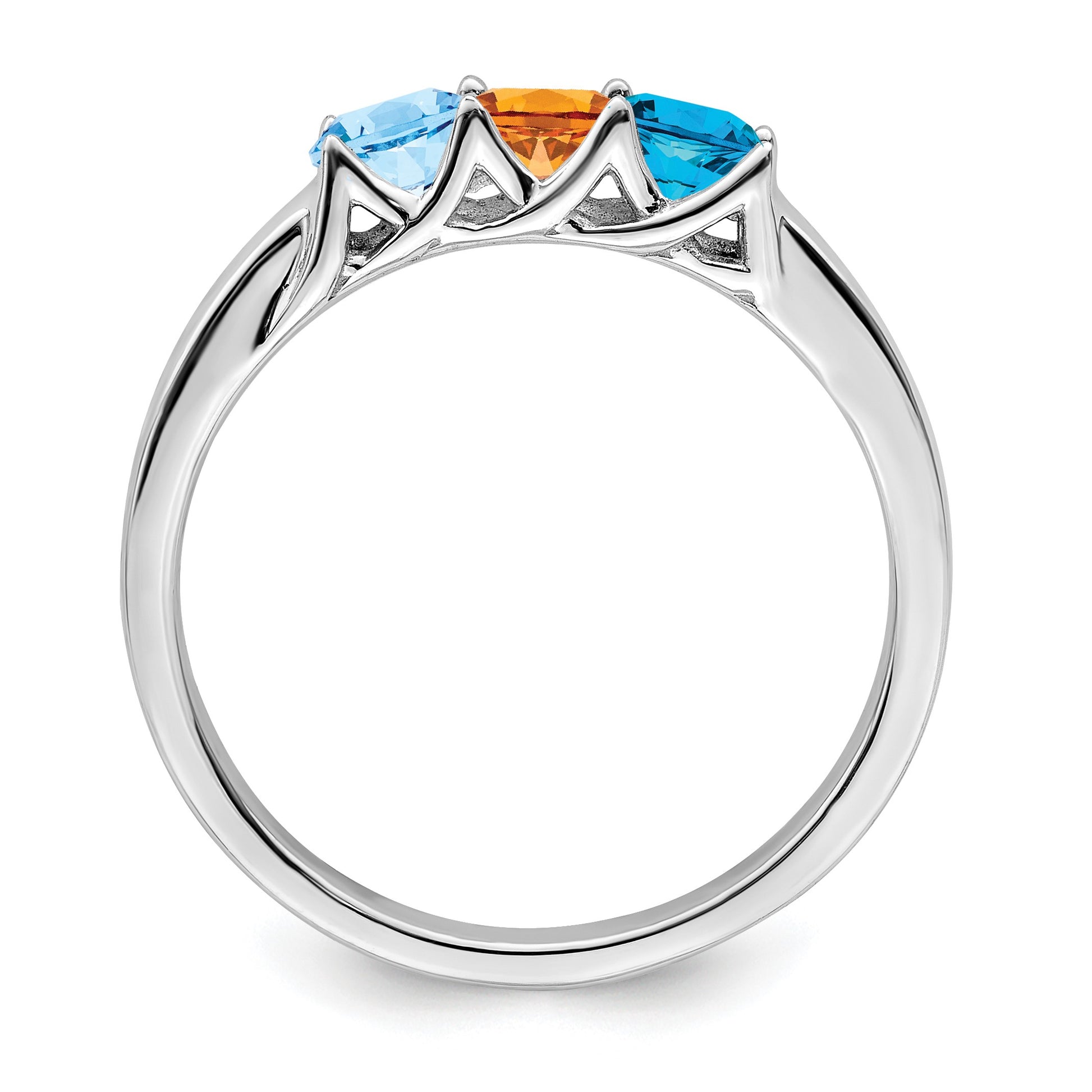 Sterling Silver Rhodium-plated Family Jewelry Mounting