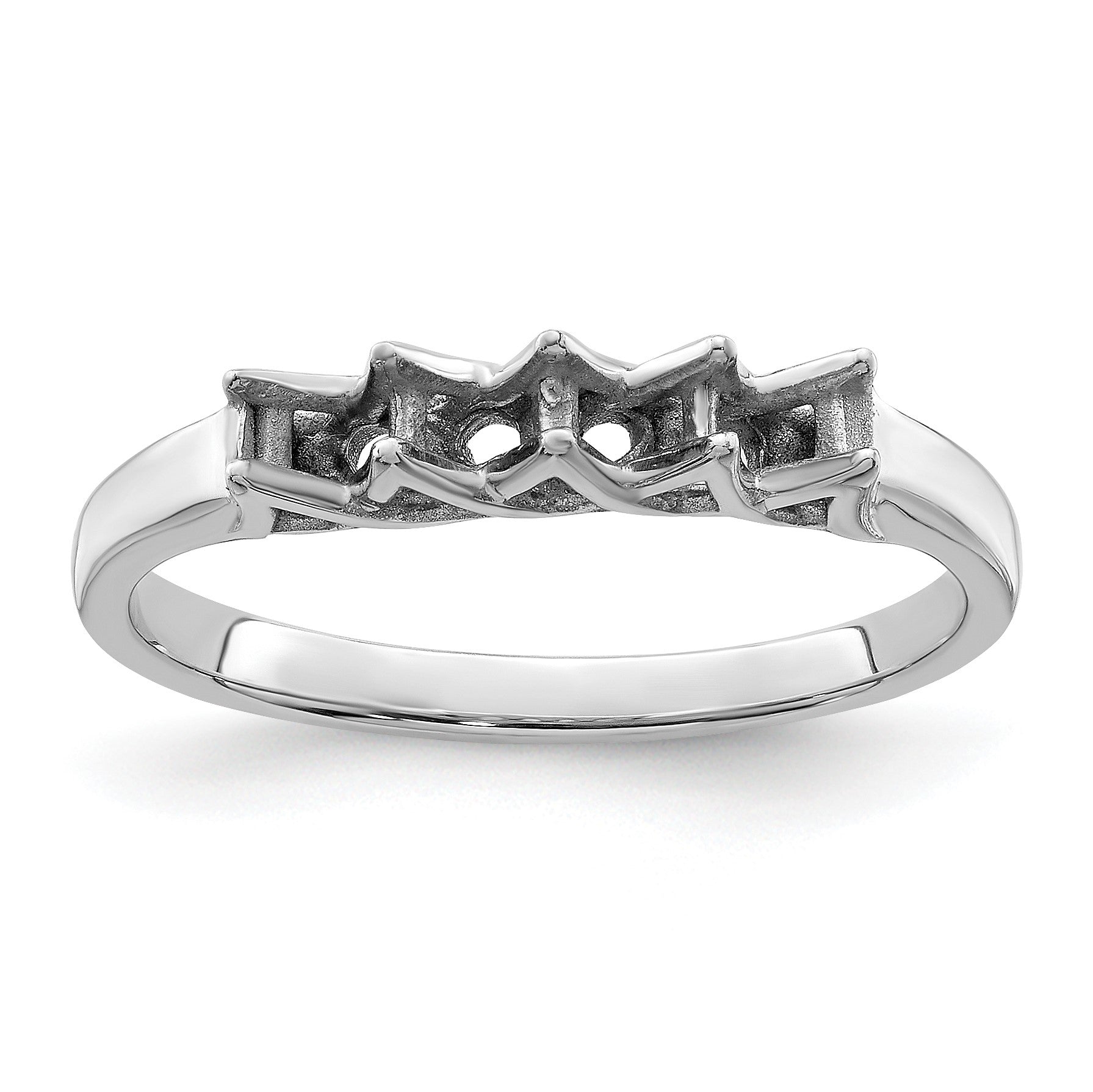 Sterling Silver Rhodium-plated Family Jewelry Mounting
