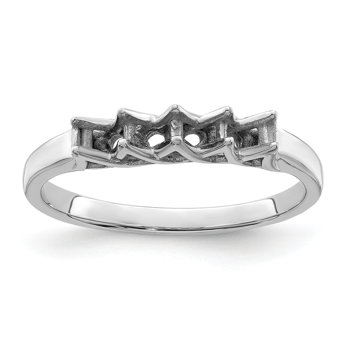 Sterling Silver Rhodium-plated Family Jewelry Mounting