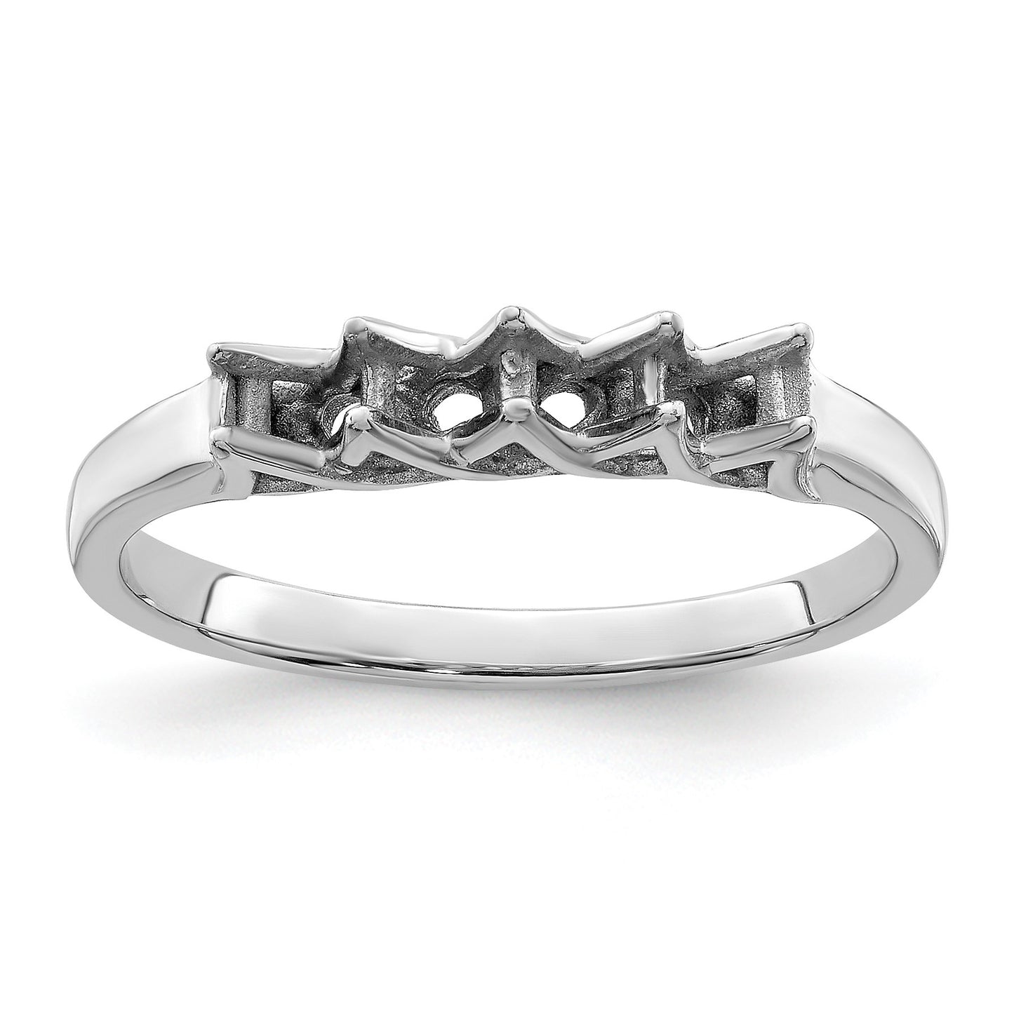 Sterling Silver Rhodium-plated Family Jewelry Mounting