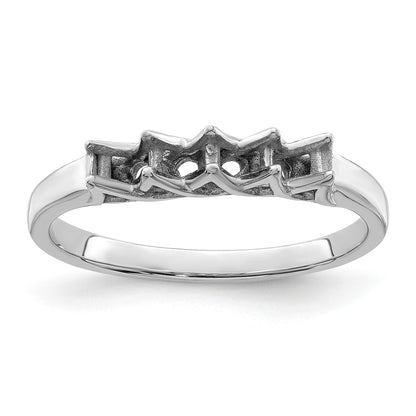 Sterling Silver Rhodium-plated Family Jewelry Mounting