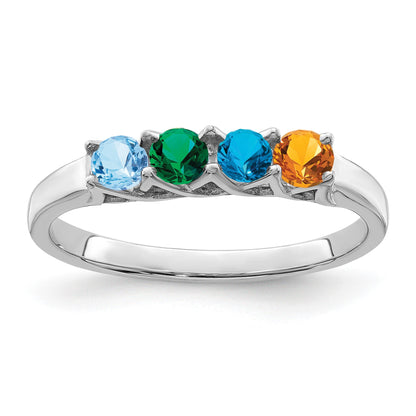 Sterling Silver Rhodium-plated Family Jewelry Mounting