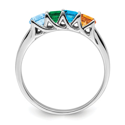 Sterling Silver Rhodium-plated Family Jewelry Mounting