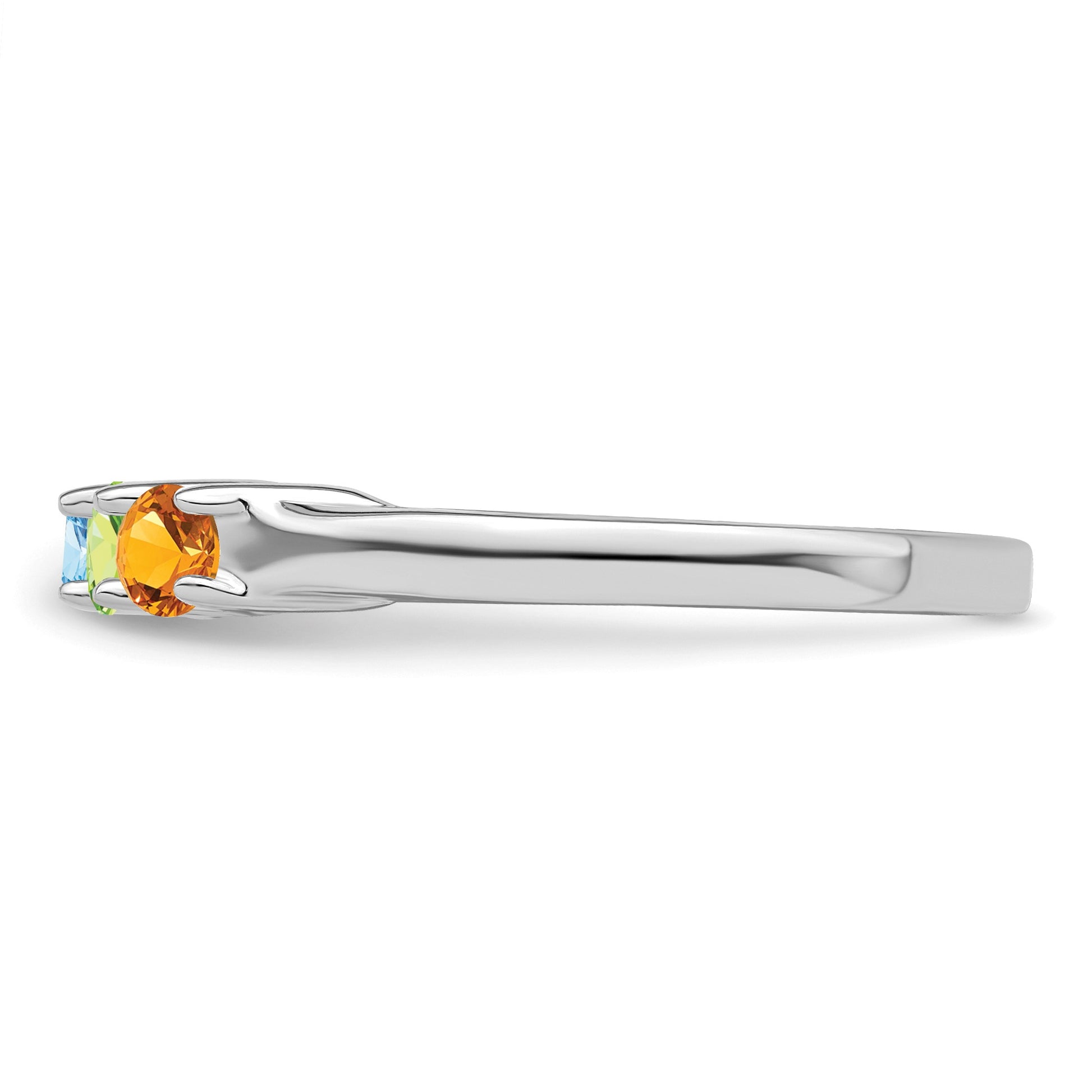 Sterling Silver Rhodium-plated Family Jewelry Mounting