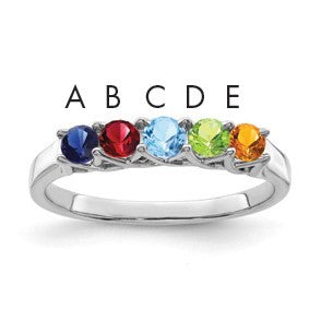 Sterling Silver Rhodium-plated Family Jewelry Mounting
