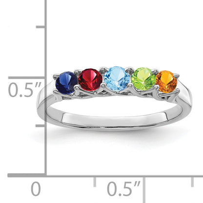 Sterling Silver Rhodium-plated Family Jewelry Mounting