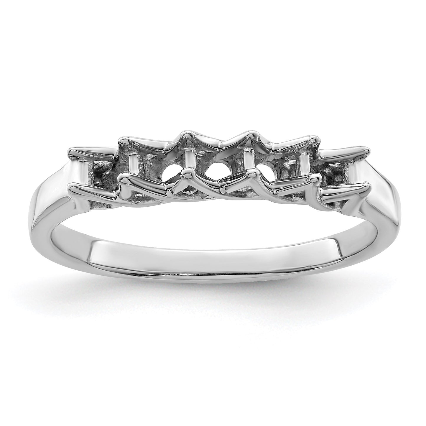 Sterling Silver Rhodium-plated Family Jewelry Mounting