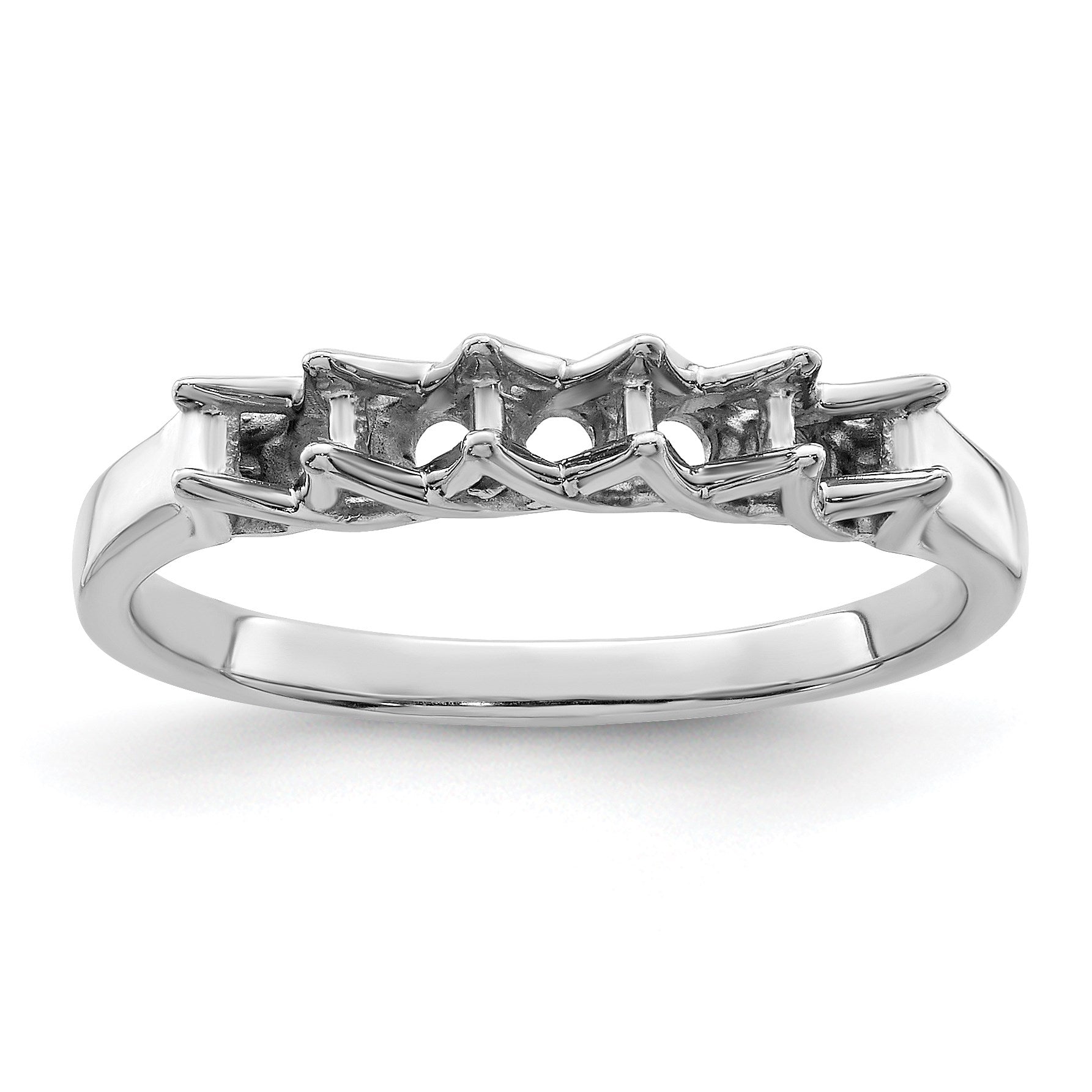 Sterling Silver Rhodium-plated Family Jewelry Mounting