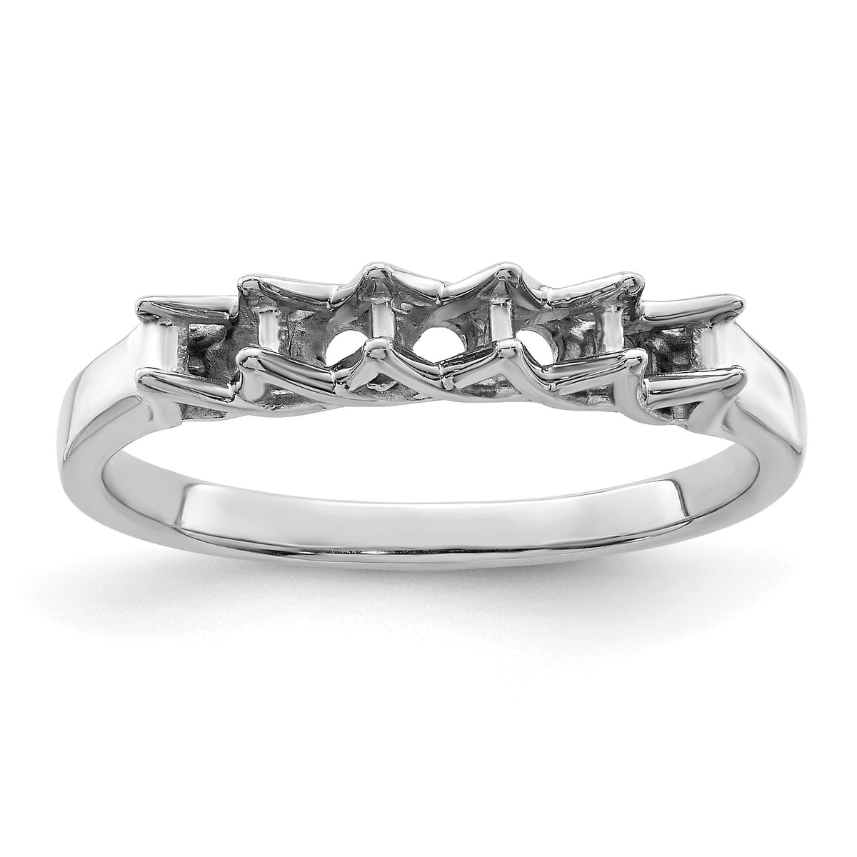 Sterling Silver Rhodium-plated Family Jewelry Mounting