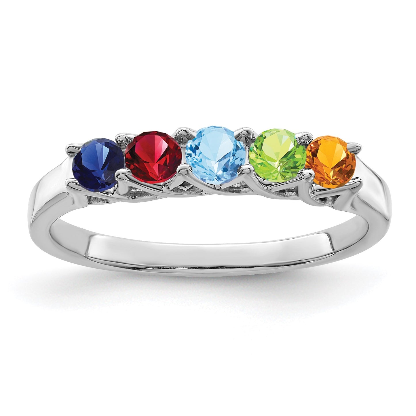 Sterling Silver Rhodium-plated Family Jewelry Mounting