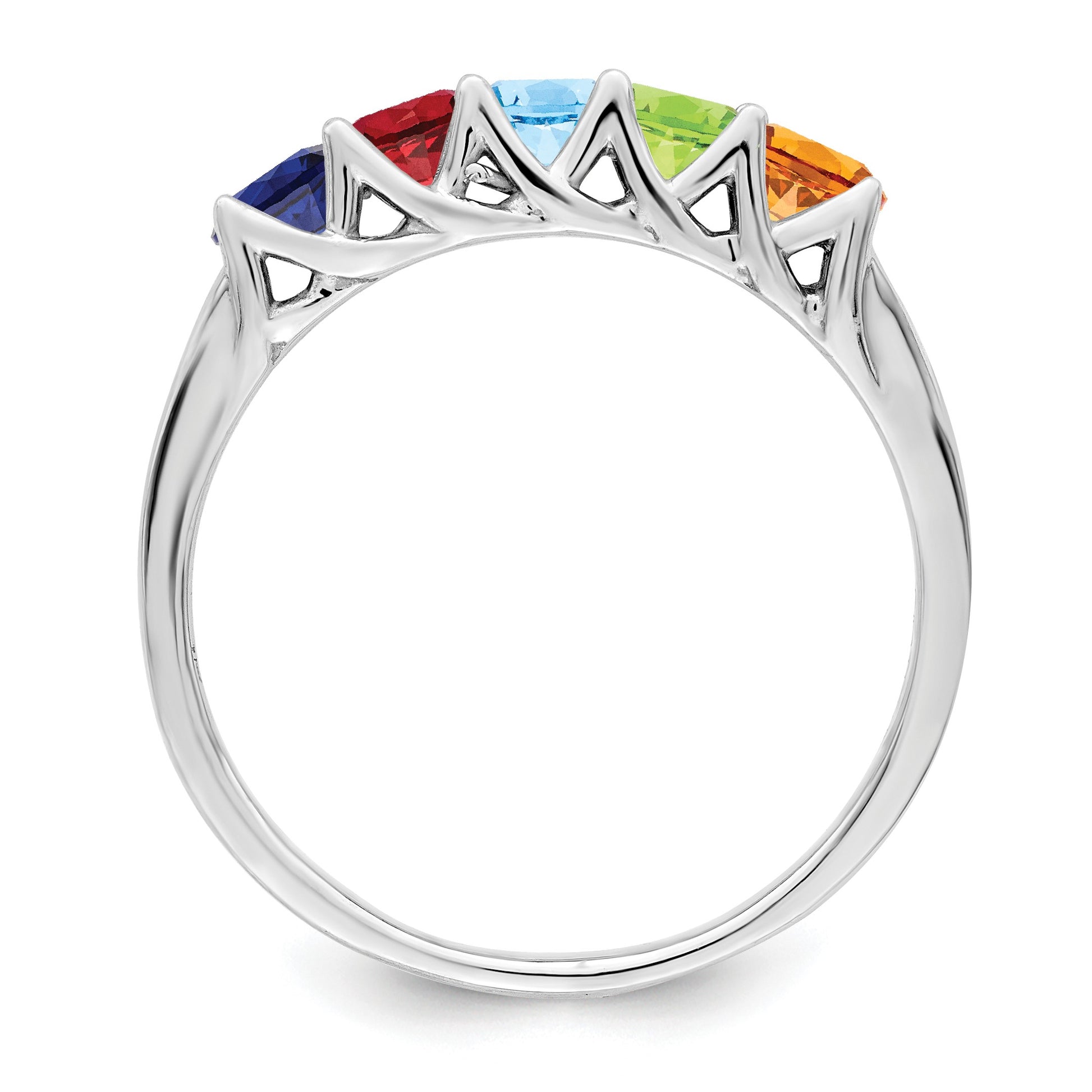 Sterling Silver Rhodium-plated Family Jewelry Mounting