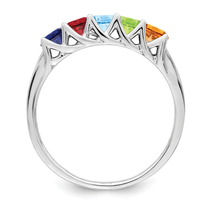 Sterling Silver Rhodium-plated Family Jewelry Mounting