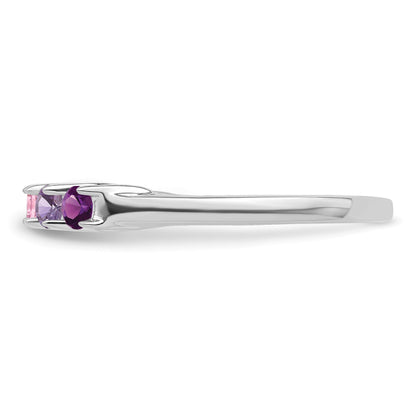 Sterling Silver Rhodium-plated Family Jewelry Mounting