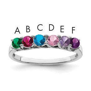 Sterling Silver Rhodium-plated Family Jewelry Mounting