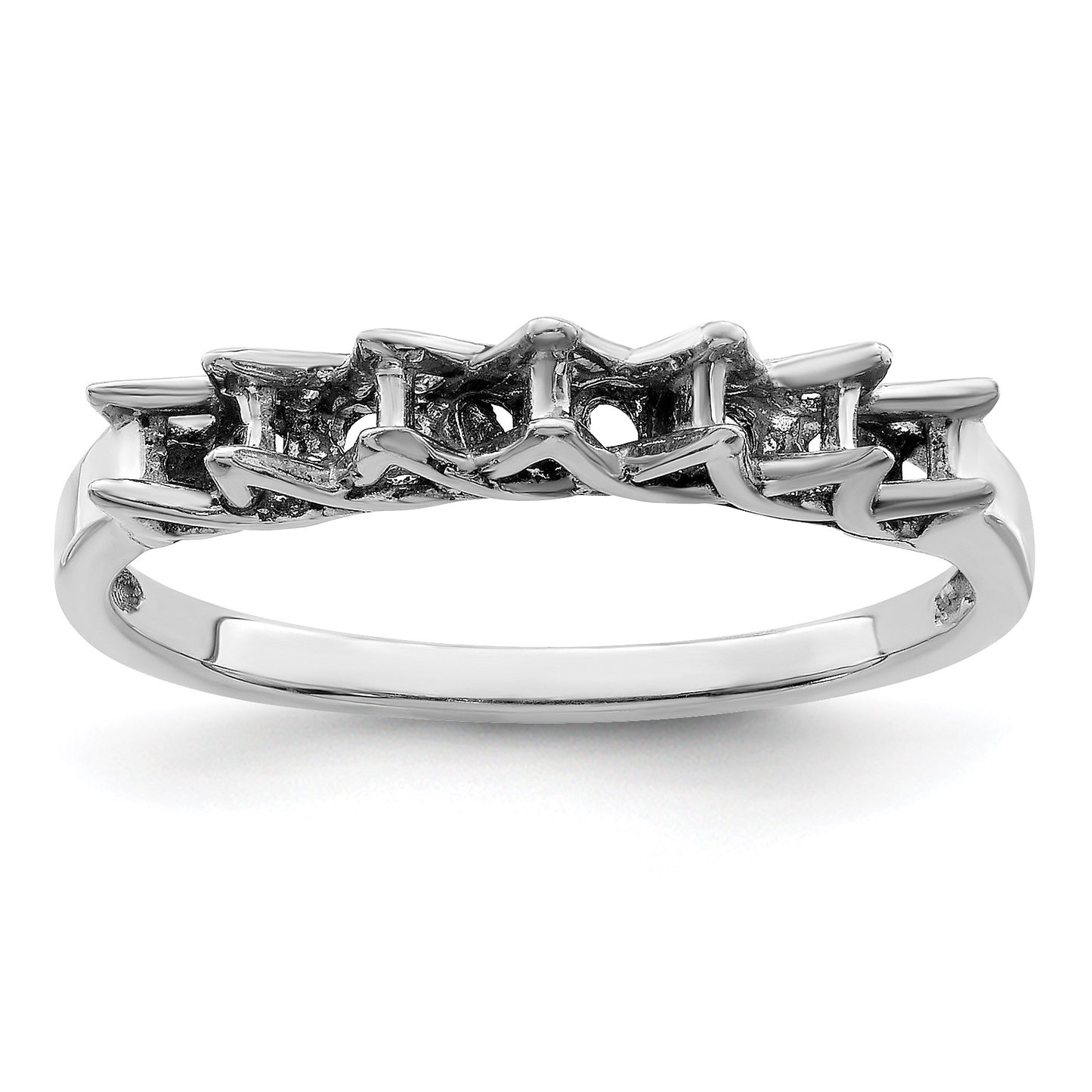 Sterling Silver Rhodium-plated Family Jewelry Mounting