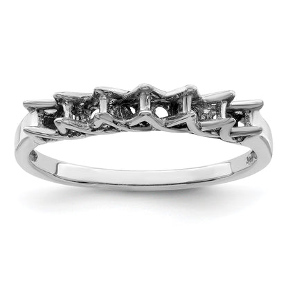 Sterling Silver Rhodium-plated Family Jewelry Mounting