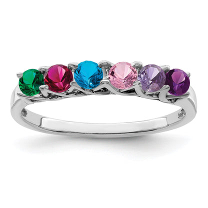 Sterling Silver Rhodium-plated Family Jewelry Mounting