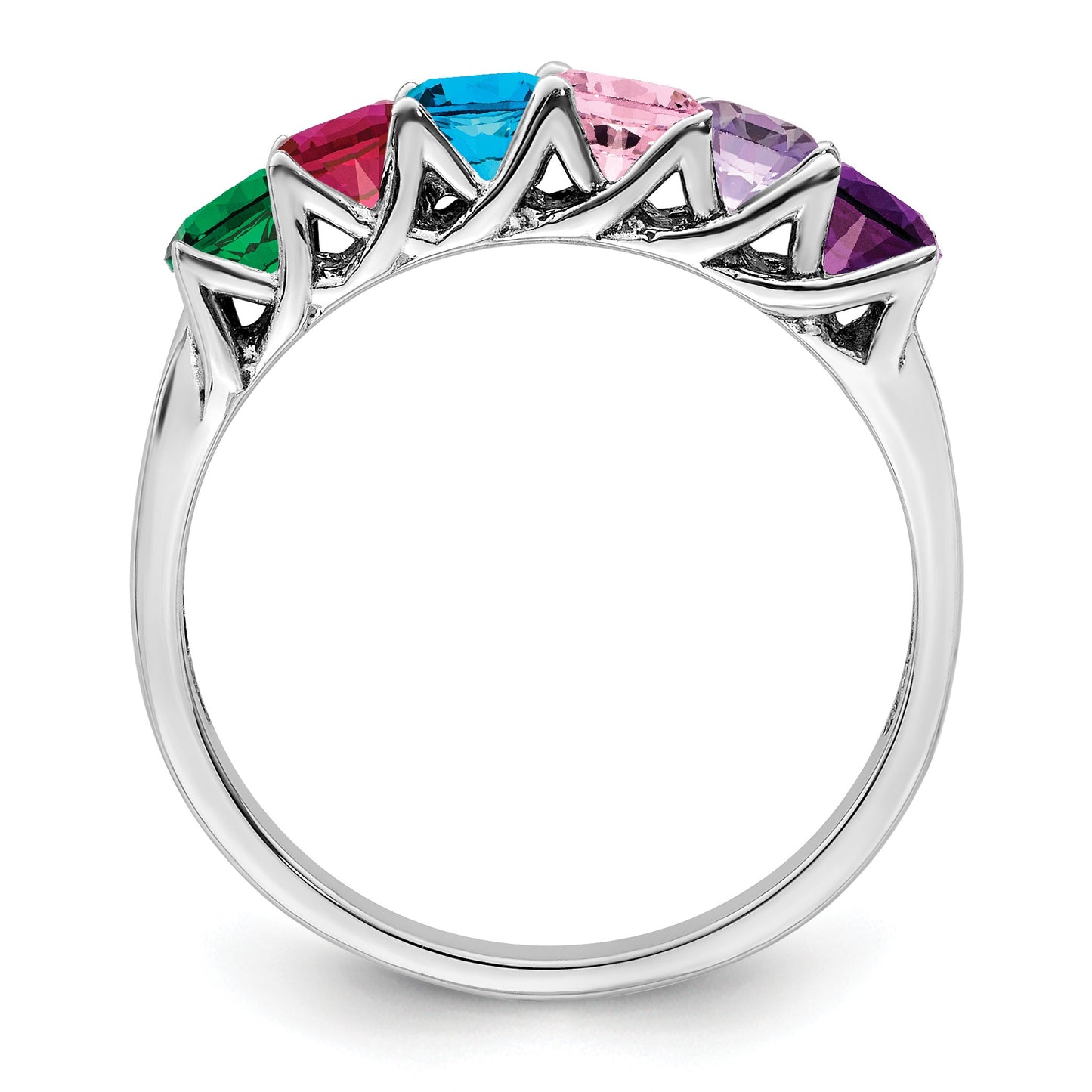 Sterling Silver Rhodium-plated Family Jewelry Mounting