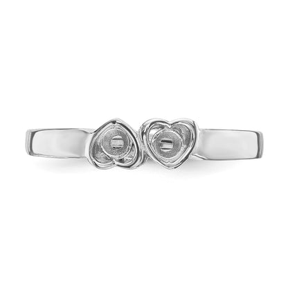 14k White Gold Family Jewelry Ring Mounting