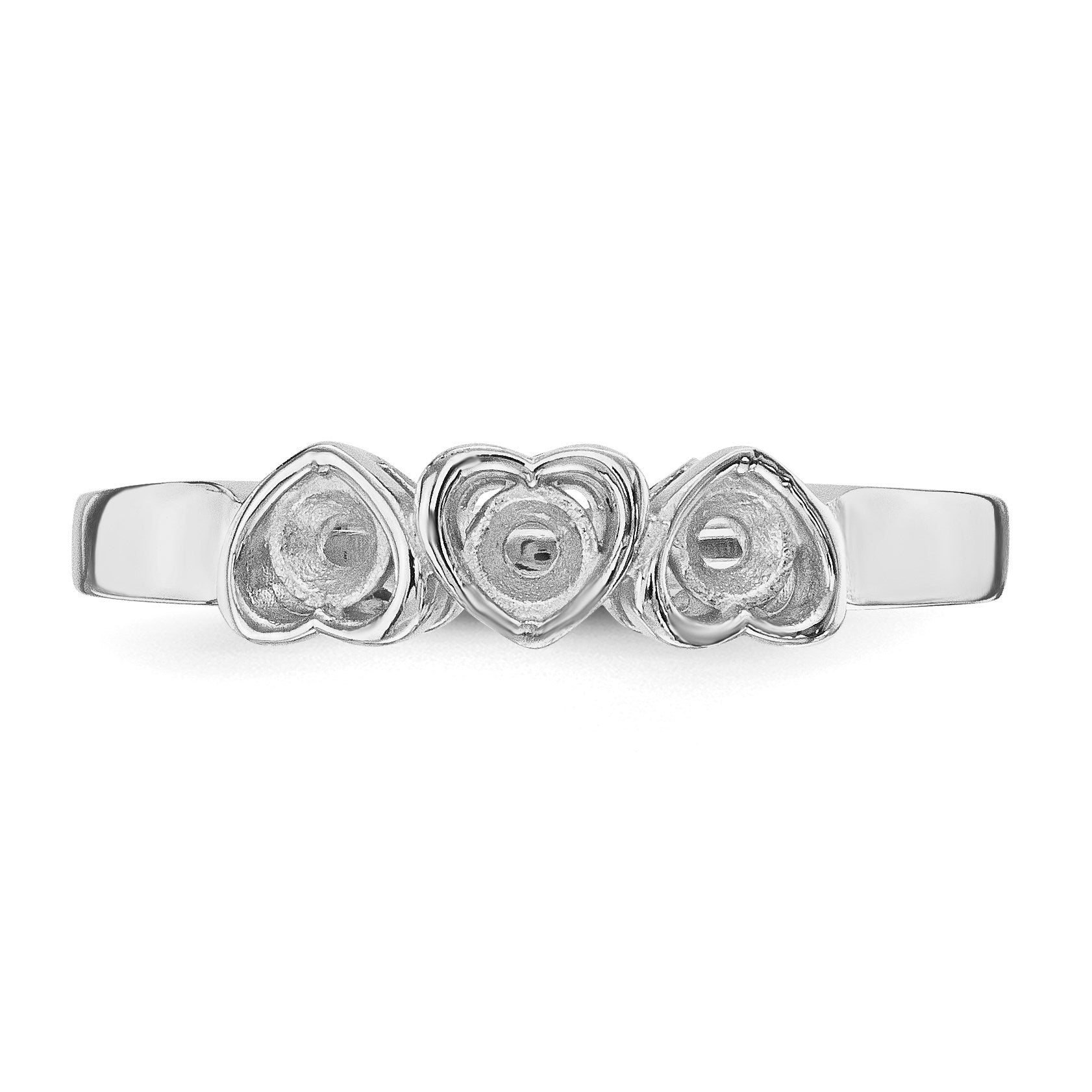 14k White Gold Family Jewelry Ring Mounting