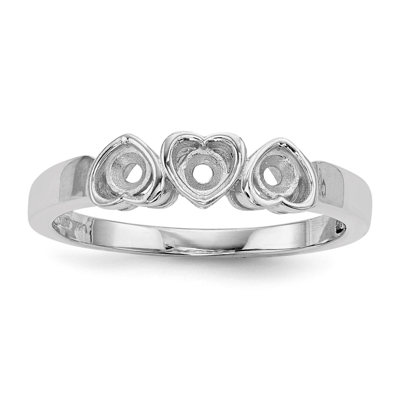 14k White Gold Family Jewelry Ring Mounting