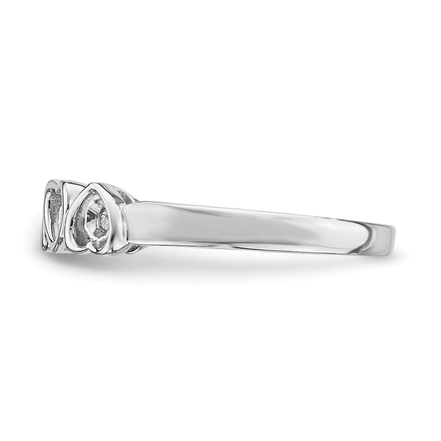 14k White Gold Family Jewelry Ring Mounting
