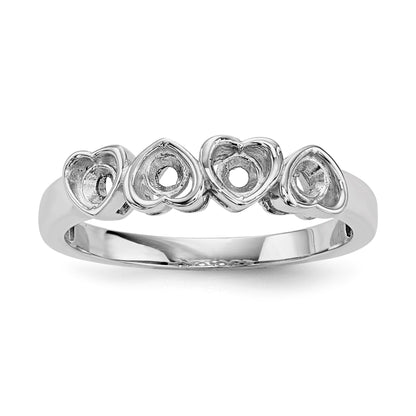 14k White Gold Family Jewelry Ring Mounting