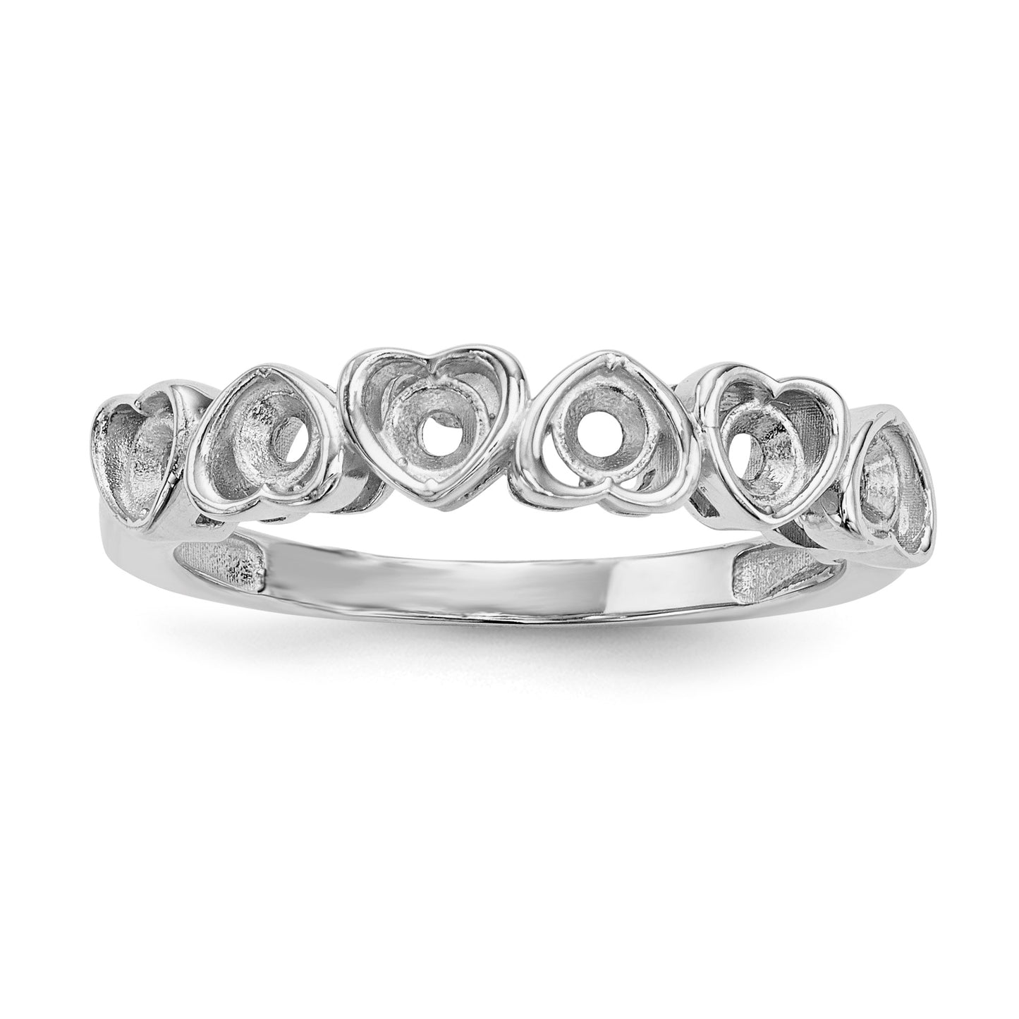 14k White Gold Family Jewelry Ring Mounting