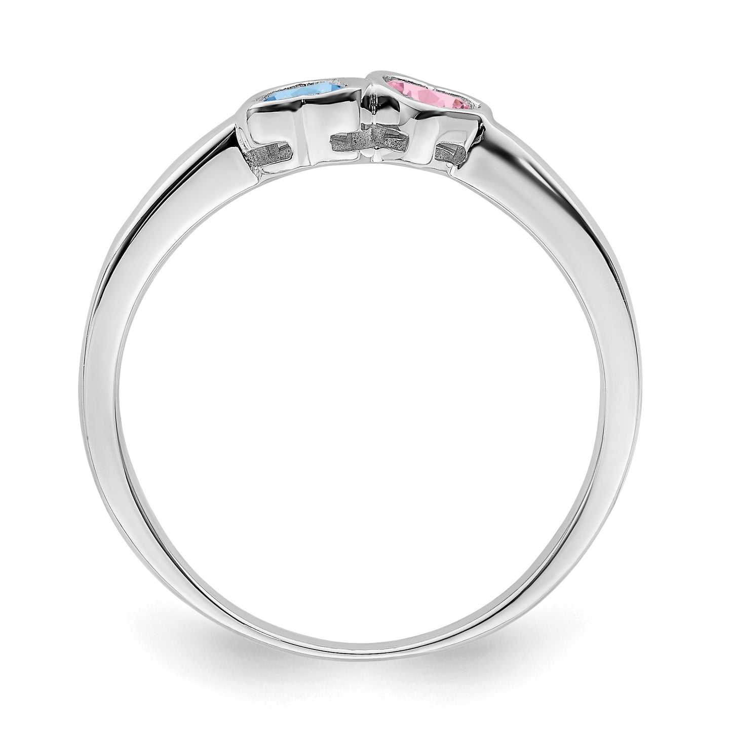 Sterling Silver Rhodium-plated Family Jewelry Mounting