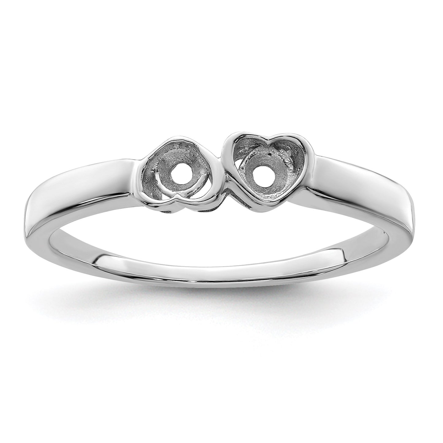 Sterling Silver Rhodium-plated Family Jewelry Mounting
