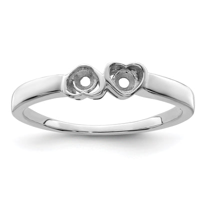 Sterling Silver Rhodium-plated Family Jewelry Mounting