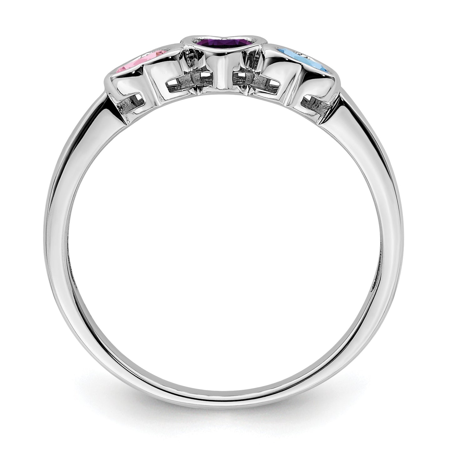 14k White Gold Family Jewelry Ring Mounting