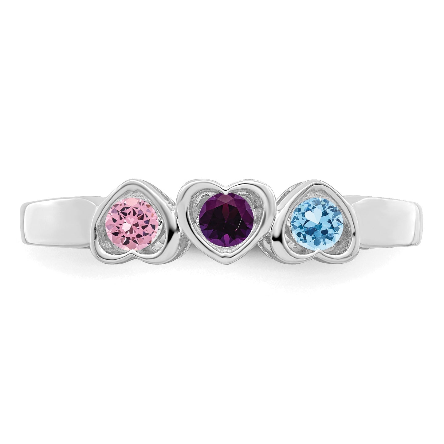 Sterling Silver Rhodium-plated Family Jewelry Mounting