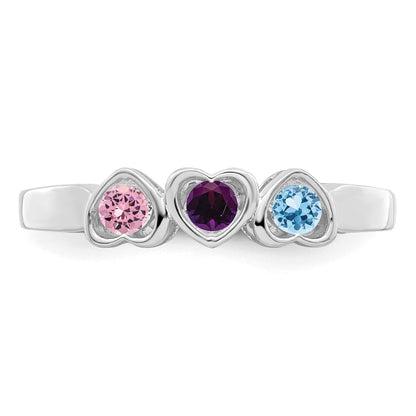 Sterling Silver Rhodium-plated Family Jewelry Mounting