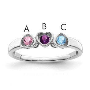 Sterling Silver Rhodium-plated Family Jewelry Mounting