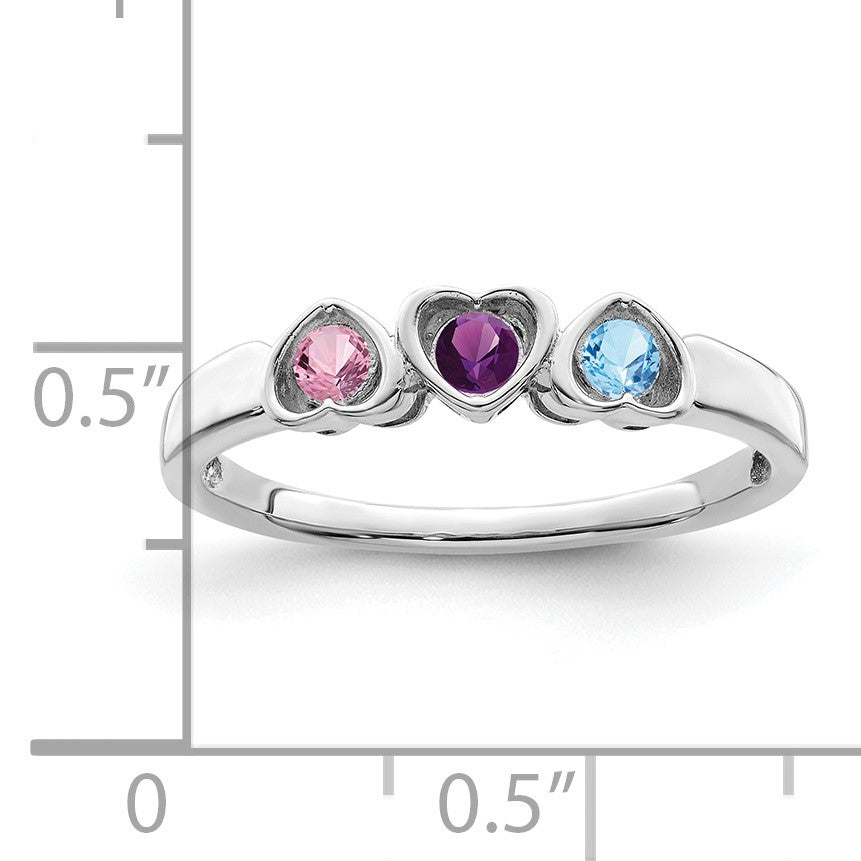 Sterling Silver Rhodium-plated Family Jewelry Mounting
