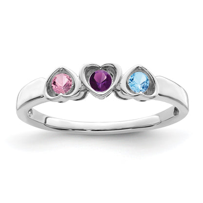 Sterling Silver Rhodium-plated Family Jewelry Mounting