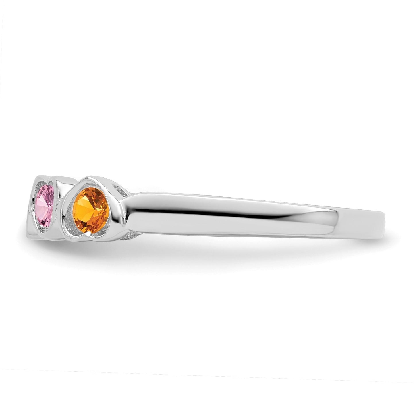 Sterling Silver Rhodium-plated Family Jewelry Mounting